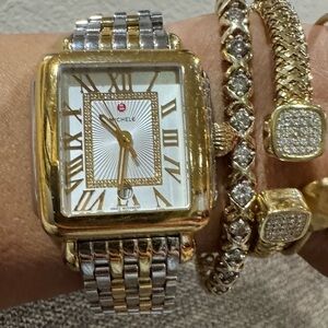 Michele Two-Tone Gold and Silver Watch